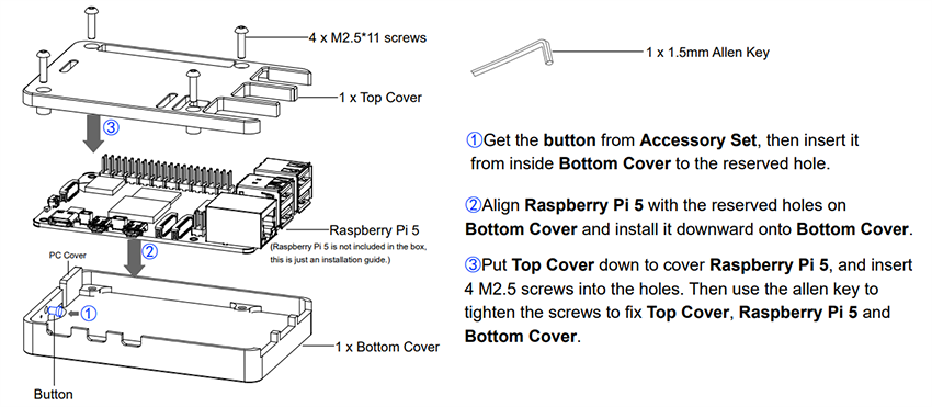 EDATEC ED-Pi5Case Raspberry Pi 5 Aluminum CNC Enclosures